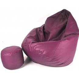 Aga Sofa bag XXXL + footrest Plum