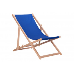 Aga Wooden Folding Deck Chair Blue