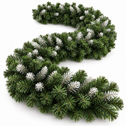 Aga Christmas Garland 270 cm Green and White
