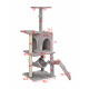 Aga Cat Scratching Post 42x49x136 cm Grey