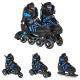 4-in-1 Roller Skates Set for Kids Size 34-38 Blue
