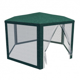 PA5 GARDEN TENT PAVILION WITH MOSQUITO NET 6 SIDES GREEN