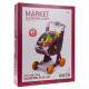 Shopping cart with lights and music function, 41 pieces. Red