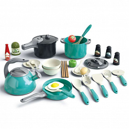Large set of kitchen accessories blue