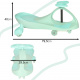 Aga Gravity Car for Kids with LED Wheels - TwistCar Green