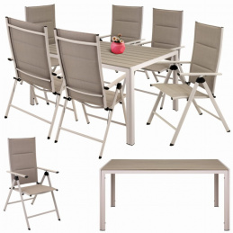 Garden furniture set - 6 x chairs and table