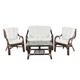 Aga Rattan set BUTEO Choco White