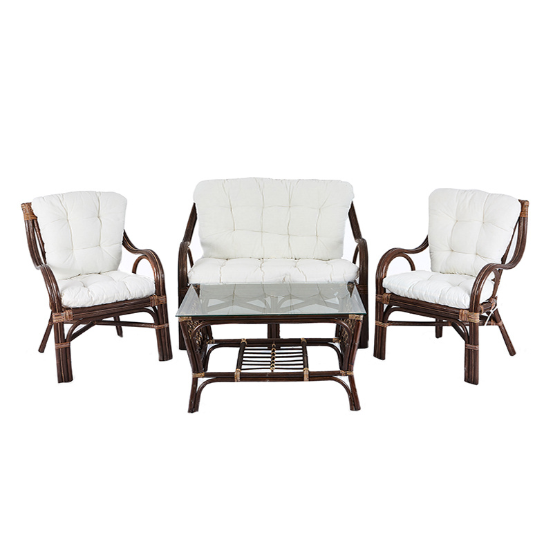 Aga Rattan set BUTEO Choco White