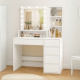 Aga Dressing Table with Mirror and Lighting + Stool MRDT16