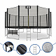 Aga SPORT PRO Trampoline 518 cm Black + Safety Net + Ladder + Shoe Pocket