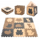 Aga Contrast Foam Puzzle 85 cm x 85 cm 9 pieces Brown