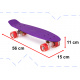 Aga Fiskeboard skateboard LED wheels purple