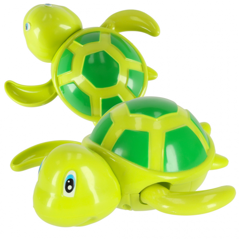 Green screw-on bath water turtle