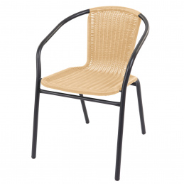 Linder Exclusiv Garden Chair RATTAN Dark Grey/Beige