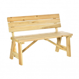 Aga Wooden Garden Bench 116x56x80 cm Natural