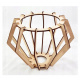 Hanging Ceiling Light LED Wooden Beam 3xE27 Loft Chandelier Brilliant Wood