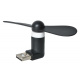 Mini fan microUSB black ISO 5770