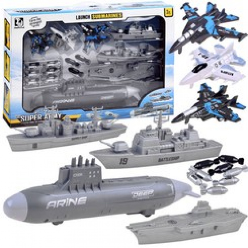 Set of aircraft and ships in naval battle ZA3812