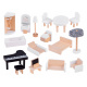 Boho style wooden doll villa with LED lights ZA4131