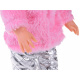 Adorable doll 38 cm Pink fur and ushanka Winter clothing ZA4767 universal