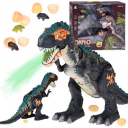Large dinosaur robot walks, roars, LAYS EGGS, light effects, steam ZA5716 universal