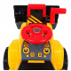 Battery-powered bulldozer for kids Rider + helmet + movable bucket + sounds