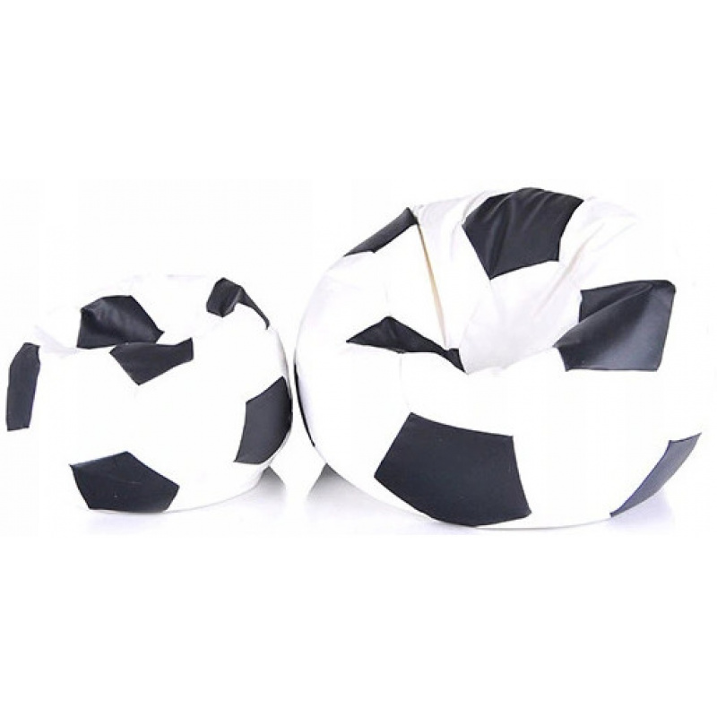 Aga Sofa bag BALL XXXL Black - White + footrest