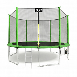 Aga SPORT PRO Trampoline 430 cm Light Green + Safety Net + Ladder + Shoe Pocket