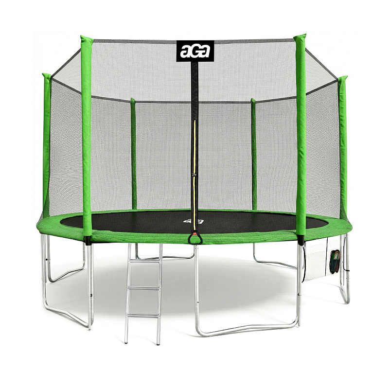 Aga SPORT PRO Trampoline 430 cm Light Green + Safety Net + Ladder + Shoe Pocket