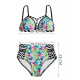 Boho swimsuit with high waisted panties size. WITH ISO