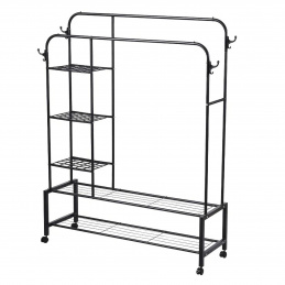 U1A1 CLOTHING RACK WITH SHELVES