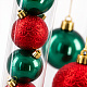 Aga Set of Christmas baubles 6 cm 10 pcs red and bottle green