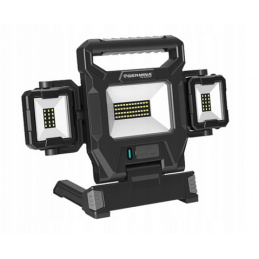 Portable rechargeable LED floodlight 40W + 2x5W halogen IP54 - 6000lm