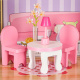 Aga MDF Dollhouse with furniture 70 cm Pink LED