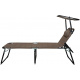 Linder Exclusiv Garden lounger XXL with canopy Taupe