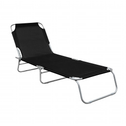 Linder Exclusiv Garden Reclining Lounger Black