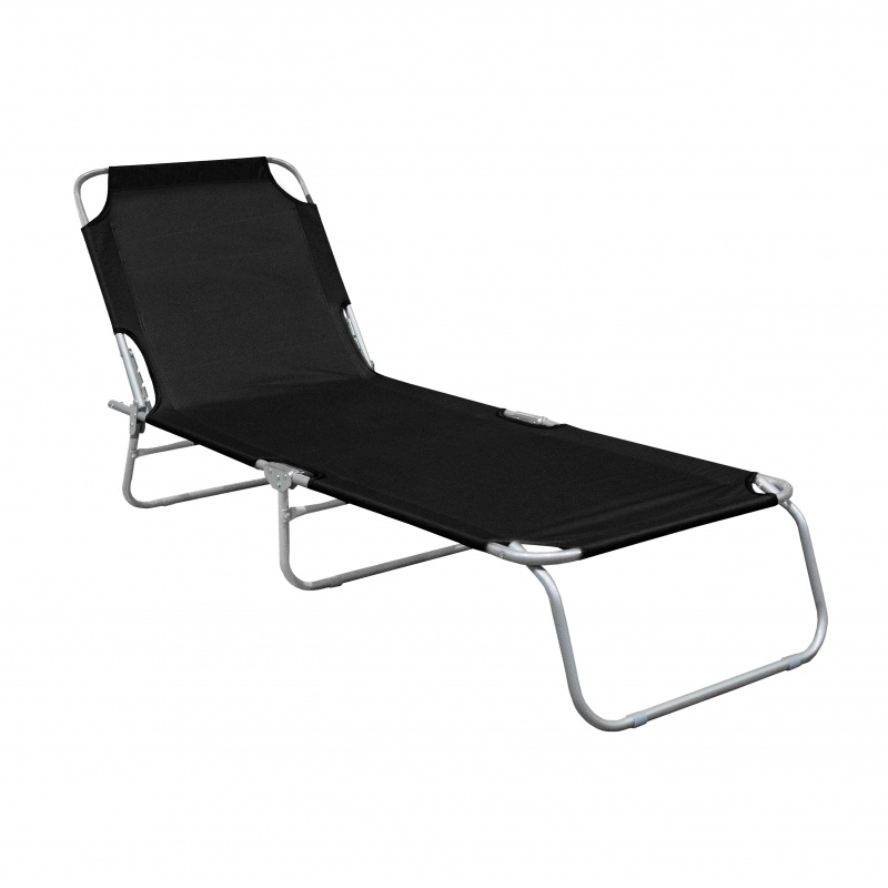 Linder Exclusiv Garden Reclining Lounger Black