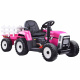 Electric Tractor with Trailer and Remote Control PA0242 Pink