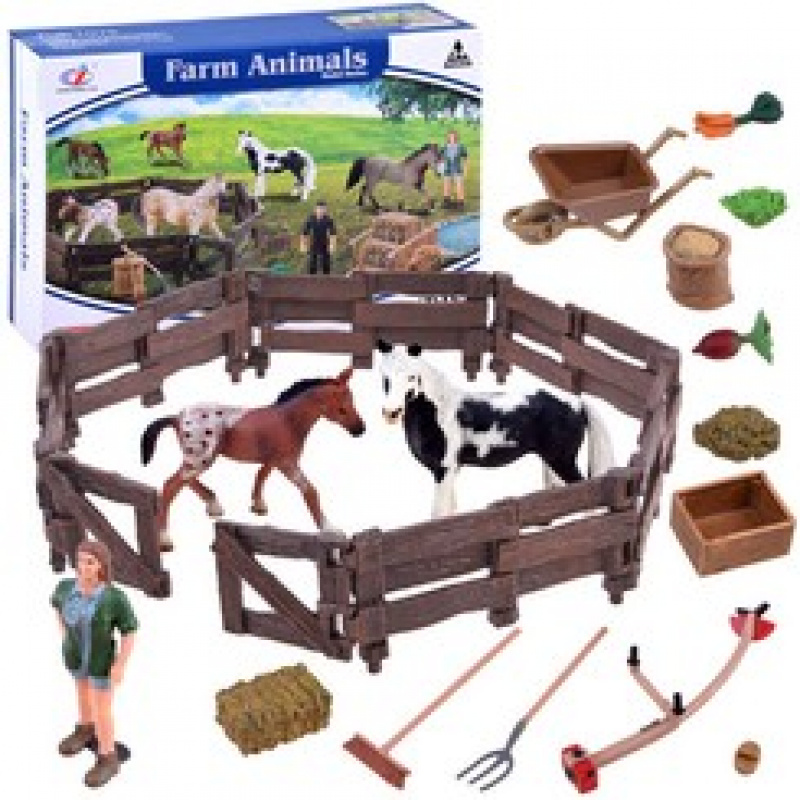 Figurines set of horses farm ZA2991C