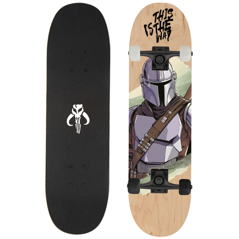 BIG WOODEN SKATEBOARD D100 THE MANDALORIAN