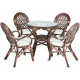Aga Rattan set PAPIO Choco White