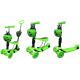 R-Sport Children's three-wheeled scooter 5in1 with LED wheels H3 Green