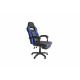 Aga Office chair Black - Blue with footrest