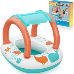 Bestway Inflatable Pontoon Comfort Plush Boat with Removable Roof and Floor 34203 Universal