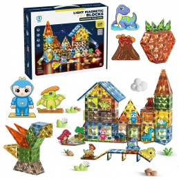 BK2A MAGNETIC CONSTRUCTION BLOCKS DINOSAUR 124 PCS