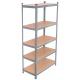 Kynast Metal shelf 172x75x30 cm 5 shelves Silver