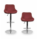 Aga 2x Bar stool Dark red