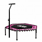 Aga FITNESS Trampoline 130 cm Pink + Handle - 2nd QUALITY