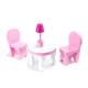 Aga MDF Dollhouse with furniture 70 cm Pink LED