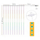 LED light curtain 3x2,8m - multicolor